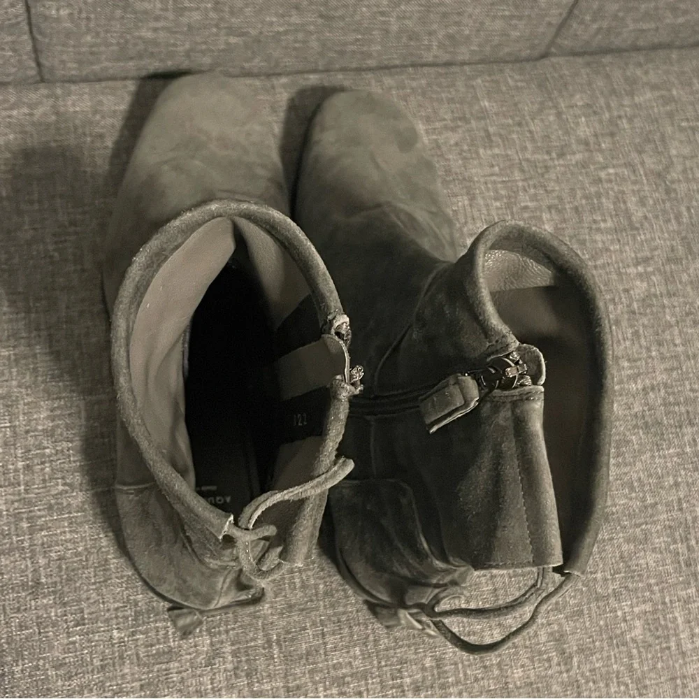 Aquatalia Lisa Weatherproof Suede Slouch Boots - Picture 6 of 9